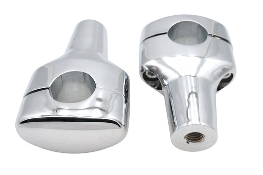 HARLEY Chrome 3-1/2 inch Short Riser Set Fits 0- Custom, application for 1-1/4 handlebars"