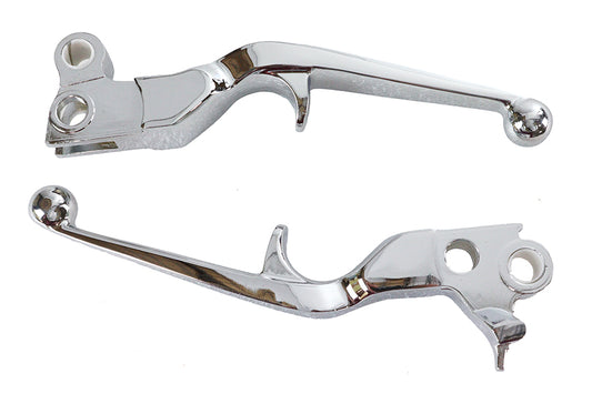 HARLEY Chrome Trigger Style Hand Lever Set Fits 1996-2007 FXST, 1996-2007 FLST, 1996-2007 FXD,