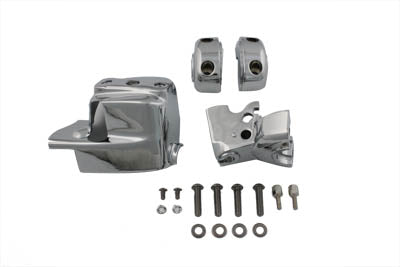 HARLEY Handlebar Control Cover Set Chrome fits 1996-2005 FXST, 1996-2005 FLST, 1996-2005 FXD, 1996-2003 XL,