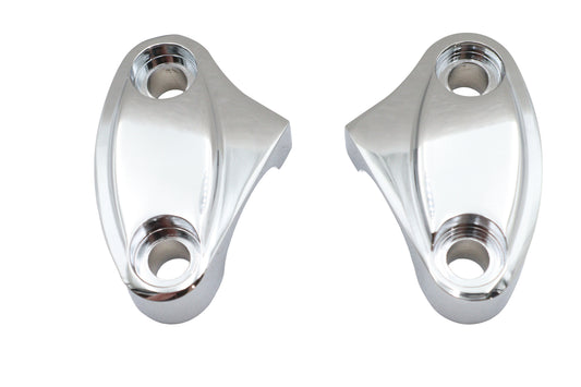 HARLEY Top Riser Clamp Set Chrome Fits 1973-1984 FX, 1982-1994 FXR, 1982-1994 FXR, 1984-UP FXS