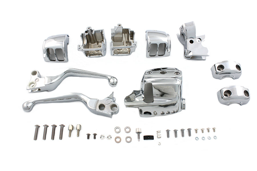HARLEY Chrome Handlebar Control Kit fits 1996-2006 FXST, 1996-2006 FLST, 1996-2003 XL,
