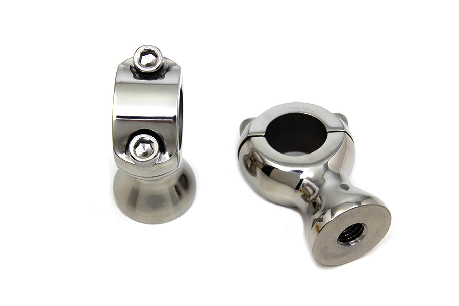 HARLEY 1-3/4 inch Polished Stainless Steel Speed Freak Riser Set fits 0- Custom, application for 1 handlebars"