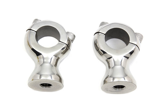HARLEY 1-3/4 inch Polished Stainless Steel Speed Freak Riser Set fits 0- Custom, application for 1 handlebars"