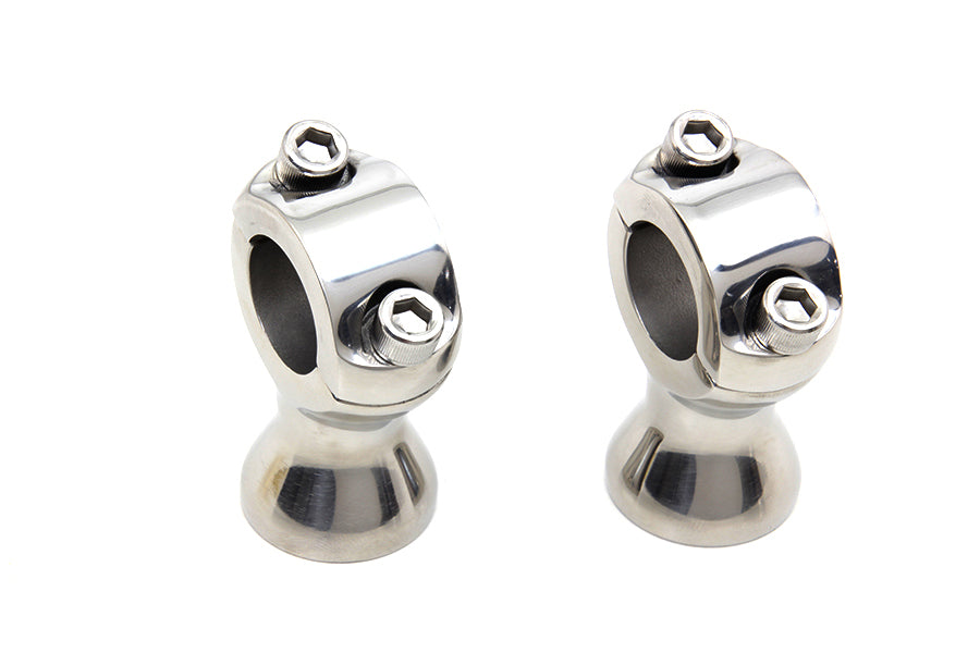 HARLEY 1-3/4 inch Polished Stainless Steel Speed Freak Riser Set fits 0- Custom, application for 1 handlebars"