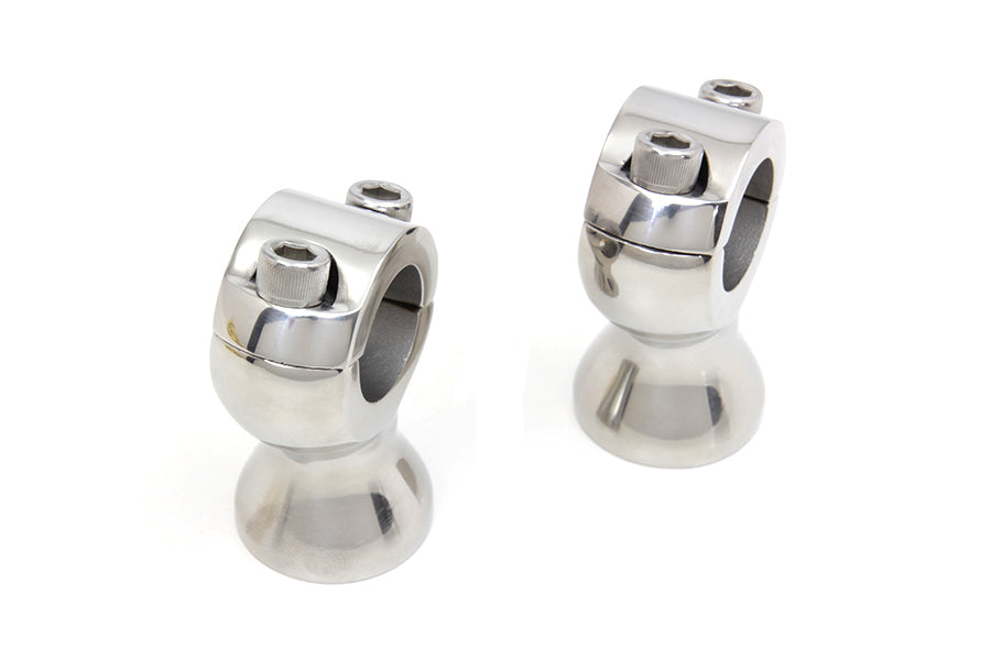 HARLEY 1-3/4 inch Polished Stainless Steel Speed Freak Riser Set fits 0- Custom, application for 1 handlebars"
