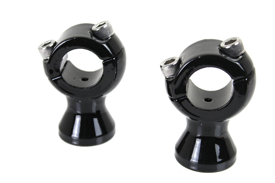 HARLEY 1-3/4 inch Gloss Black Speed Freak Handlebar Riser Set fits 0- Custom, application for 1 handlebars"