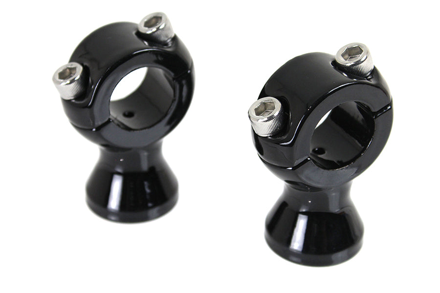 HARLEY 1-3/4 inch Gloss Black Speed Freak Handlebar Riser Set fits 0- Custom, application for 1 handlebars"