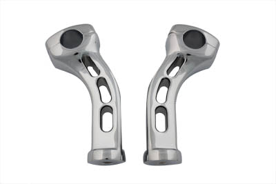 HARLEY Chrome 5-1/2 inch Slotted Billet Riser Kit fits 0- Custom, application for 1 handlebars"