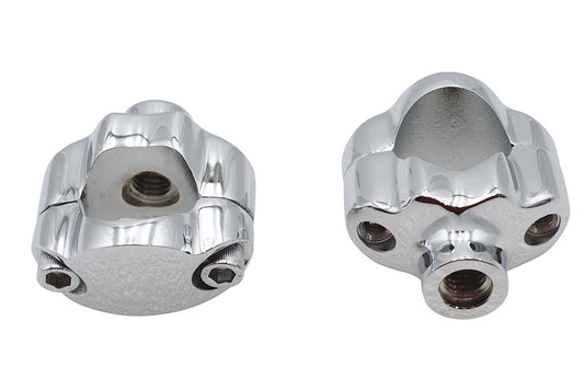 HARLEY 1-1/4 inch Riser Kit Chrome Fits 2007-UP FXST, 1-1/4 handlebars"