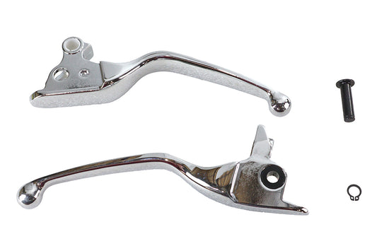 HARLEY Chrome Smooth Contour Tamer Hand Lever Set Fits 2008-2013 FLT,