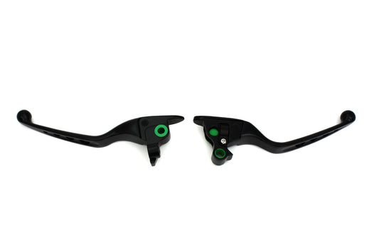 HARLEY Black Drilled Hand Lever Set Fits 2008-2013 FLT,