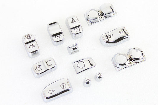 HARLEY Handlebar Switch Cap Set Chrome Fits 2016-UP FLHTCU, 2016-UP FLHTCUL, 2016-UP FLHTCUTG,