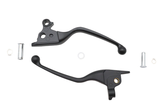 HARLEY Black Narrow Smooth Contour Hand Lever Set Fits 2008-2013 FLT,