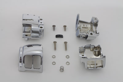 HARLEY Handlebar Control Switch Housing Kit Chrome fits 2011-UP FXST, without cruise control 2011-UP FLST, without cruise control 2012-2017 FXD, with
