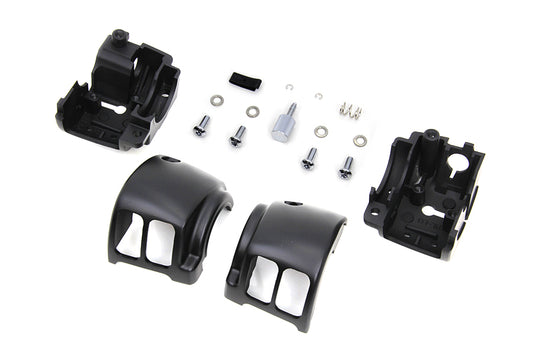 HARLEY Handlebar Control Switch Housing Kit Black fits 2011-UP FXST, without cruise control 2011-UP FLST, without cruise control 2012-2017 FXD, witho