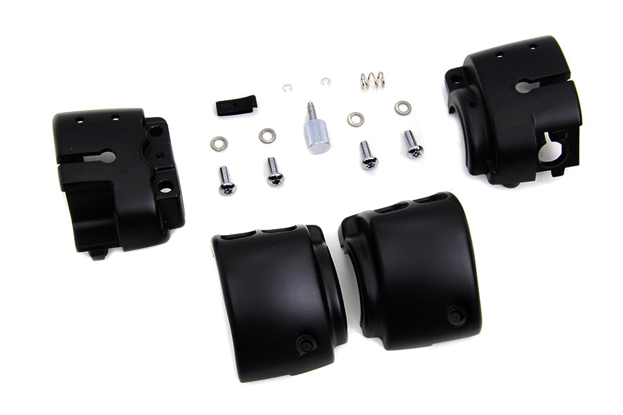 HARLEY Handlebar Control Switch Housing Kit Black fits 2011-UP FXST, without cruise control 2011-UP FLST, without cruise control 2012-2017 FXD, witho