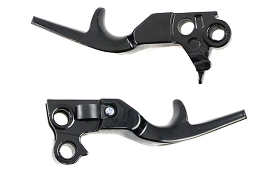HARLEY Short Trigger Lever Set Black fits 1996-2014 FXST, 1996-2014 FLST, 1996-2014 FXD, 1996-2014 XL,