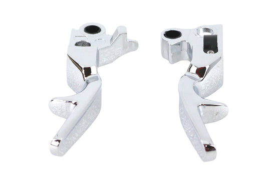 HARLEY Short Trigger Lever Set Chrome fits 1996-2014 FXST, 1996-2014 FLST, 1996-2014 FXD, 1996-2014 XL,