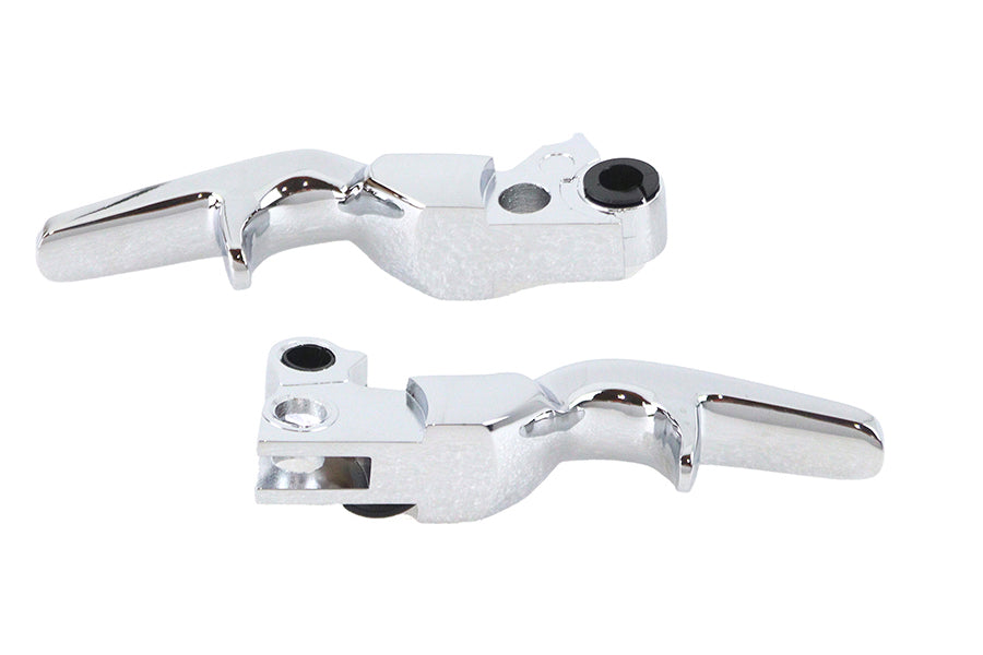 HARLEY Short Trigger Lever Set Chrome fits 1996-2014 FXST, 1996-2014 FLST, 1996-2014 FXD, 1996-2014 XL,