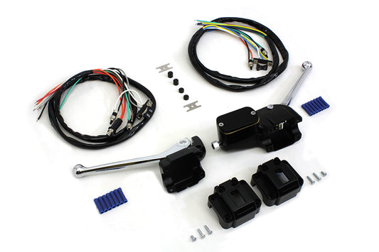 HARLEY Handlebar Control Kit Black Fits 1972-1981 XL, 1972-1981 FX, 1972-1981 FL,