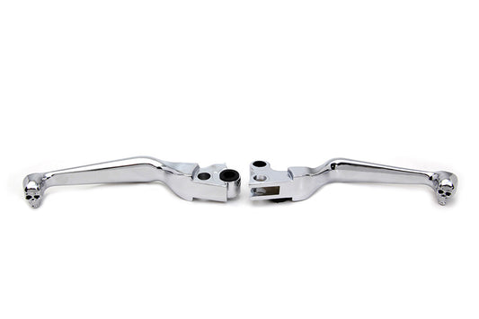 HARLEY Skull Contour Hand Lever Set Fits 1996-2007 FXST, 1996-2007 FLST, 1996-2007 FXD, 1996-2