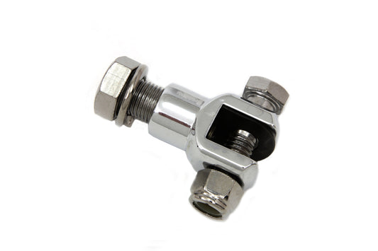 HARLEY Footpeg Mount Yoke Chrome Fits 0- Custom, application utilizes a 1/2 mounting hole."