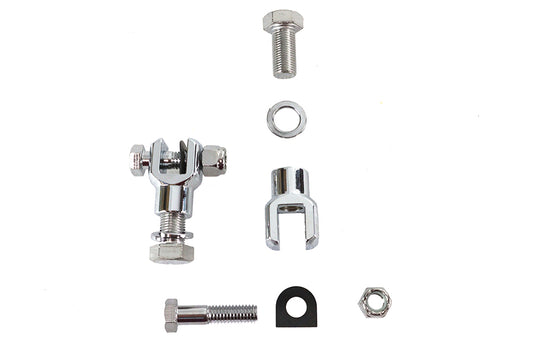 HARLEY Footpeg Mount Yoke Set Chrome Fits 0- Custom, application utilizes a 1/2 mounting hole"