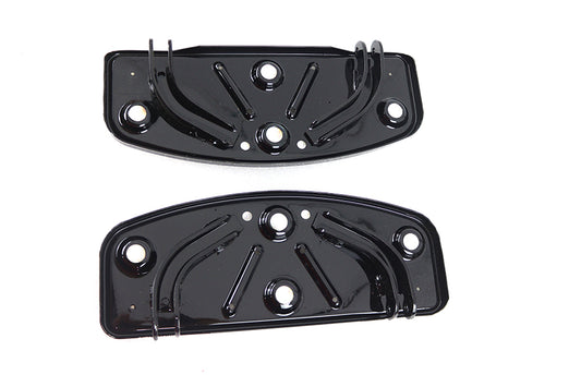 HARLEY OE Fahrer-Trittbrett-Satz Schwarz „D“-Form Passend für 2012-2016 FLD, 1986-2017 FLST, 1986-UP FLT,