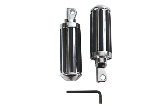 HARLEY Chrome Railer Style Fußrasten-Set Passend für 0- Alle, Modelle mit weiblichem Montageblock