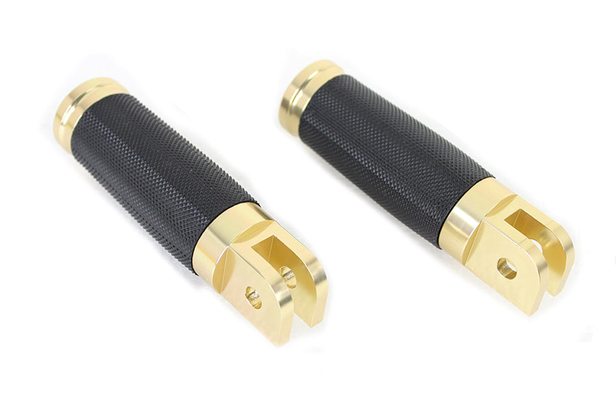 HARLEY Wyatt Gatling 2018 Brass Driver Footpeg Set fits 2018-UP FLST, 2018-UP FXST,