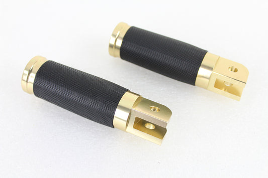 HARLEY Wyatt Gatling 2018 Brass Driver Footpeg Set fits 2018-UP FLST, 2018-UP FXST,