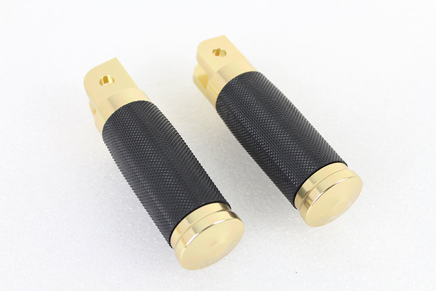 HARLEY Wyatt Gatling 2018 Brass Driver Footpeg Set fits 2018-UP FLST, 2018-UP FXST,