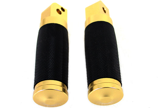 HARLEY Caliber Brass Passenger Footpeg Set Fits 2018-UP FLST, 2018-UP FXST,