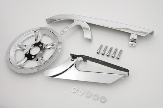 HARLEY Chrom-Riemenschutz- und Riemenscheiben-Abdeckungs-Kit Passend für 2004-2013 XL,