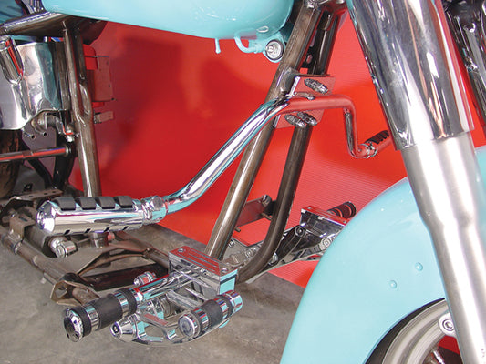 HARLEY Mustache Highway Bar Kit mit Cats Paw Fußrasten passend für 1986-2000 FLST, 1984-UP FXST,