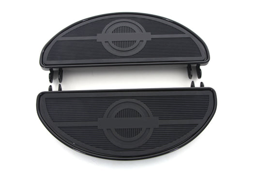 HARLEY Halbmond-Trittbrett-Set Schwarz Passend für 1941-1984 FL, 1936-1952 EL, 1936-1973 G, 1936-1952 W