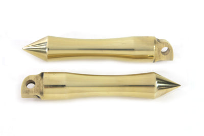 HARLEY Solid Brass Pirate Spike Footpeg Set fits 0- All, models with female mounting block