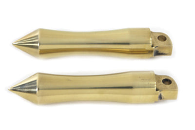 HARLEY Solid Brass Pirate Spike Footpeg Set fits 0- All, models with female mounting block