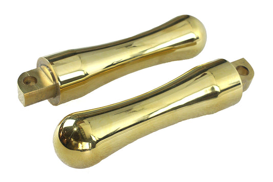 HARLEY Brass Contour Footpeg Set Fits 0- All, models with female mounting block
