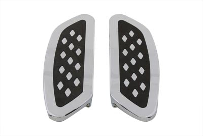 HARLEY Fahrer-Trittbrett-Set Chrom mit Diamant-Design Passt für 1980-UP FLT, 1986-UP FLST, 1980-UP F