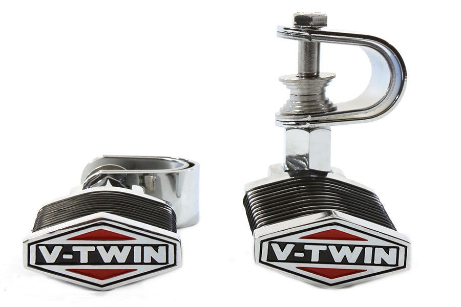 HARLEY O-Ring Style Footpeg Set Flat Diamond Shape fits 0- All, models with 1 or 1-1/4" engine bar"