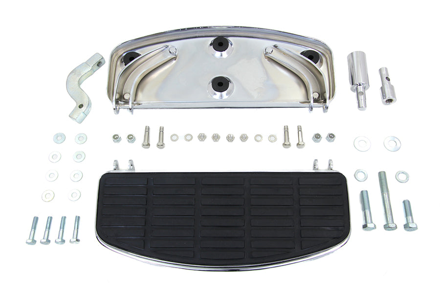 HARLEY Driver 'D' Shape Footboard Set Chrome fits 1940-1984 FL, 1940-1946 U, 1940-1952 W, 1941-1972 G,