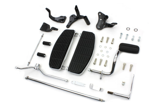 HARLEY Wyatt Gatling Fahrer-Trittbrett-Kit mit schwarzen Haltern, passend für FXD Modelle von 1996–2005,