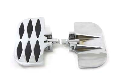 HARLEY Passenger Mini Footboard Set with Diamond Design Fits 0- Custom, application on plates that