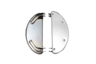 HARLEY Half Moon Trittbrett-Set Chrom Passend für 1940-1965 FL, 1940-1965 WL, 1940-1947 UL, 1940-1965