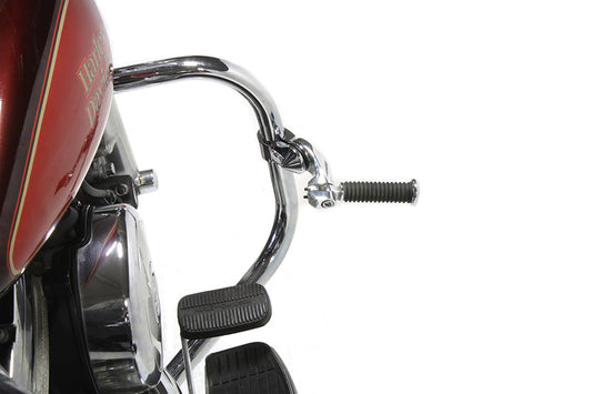 HARLEY Kurze abgewinkelte Fußrastenhalterung Kit Chrom Passend für 1980-UP FLT,