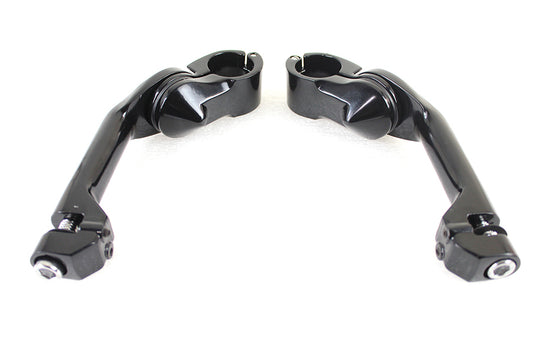 HARLEY Adjustable Footpeg Mount Kit Black Fits 0- Custom, application