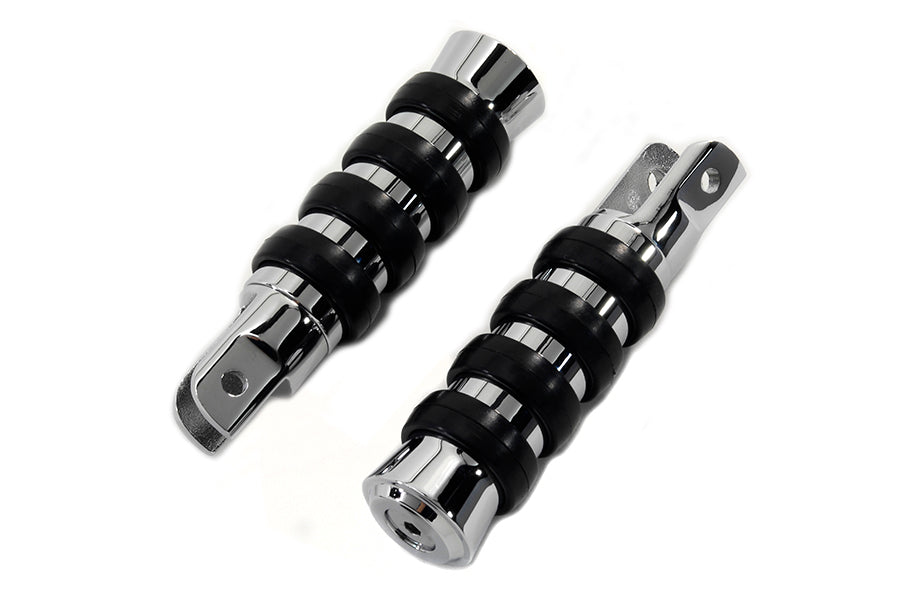 HARLEY Highway Bar Magna Ring Style Footpeg Set fits 0- Custom, application for use on 5/8 square peg mounts"