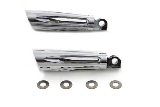 HARLEY Slasher Style Footpeg Set fits 0- All, models with female mounting block