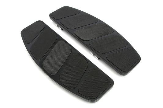 HARLEY Schwarzes rechteckiges Trittbrett-Set, passend für FLT ab Bj. 1980, FLST ab Bj. 1986,